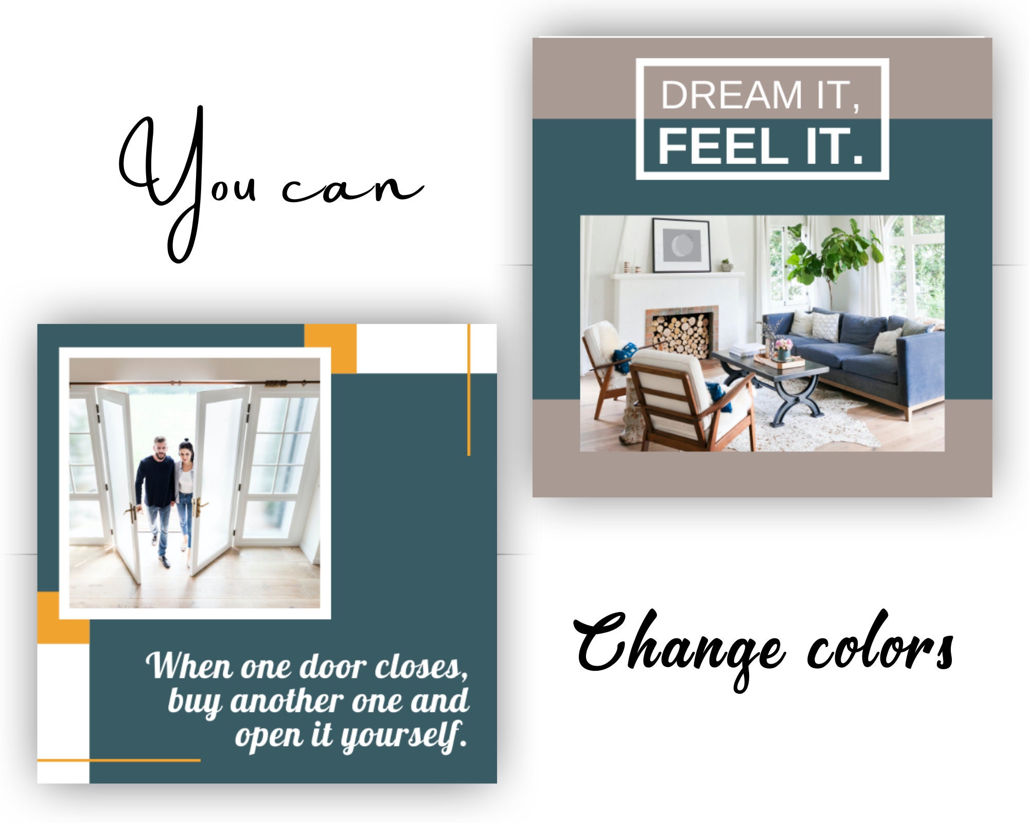 Real estate modern canva templates for instagram and | Etsy