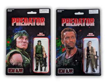 Predator, Billy and Dutch rare custom action figures