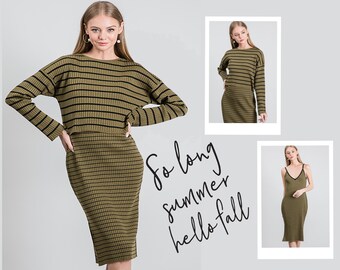 cream midi sweater dress