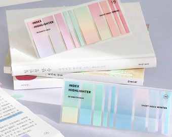Highlighter Strips Transparent, Pastel Highlighter Tape, Slim Highlighter Sticky Strip, Index Note, Translucent Book Annotation Tab, Short