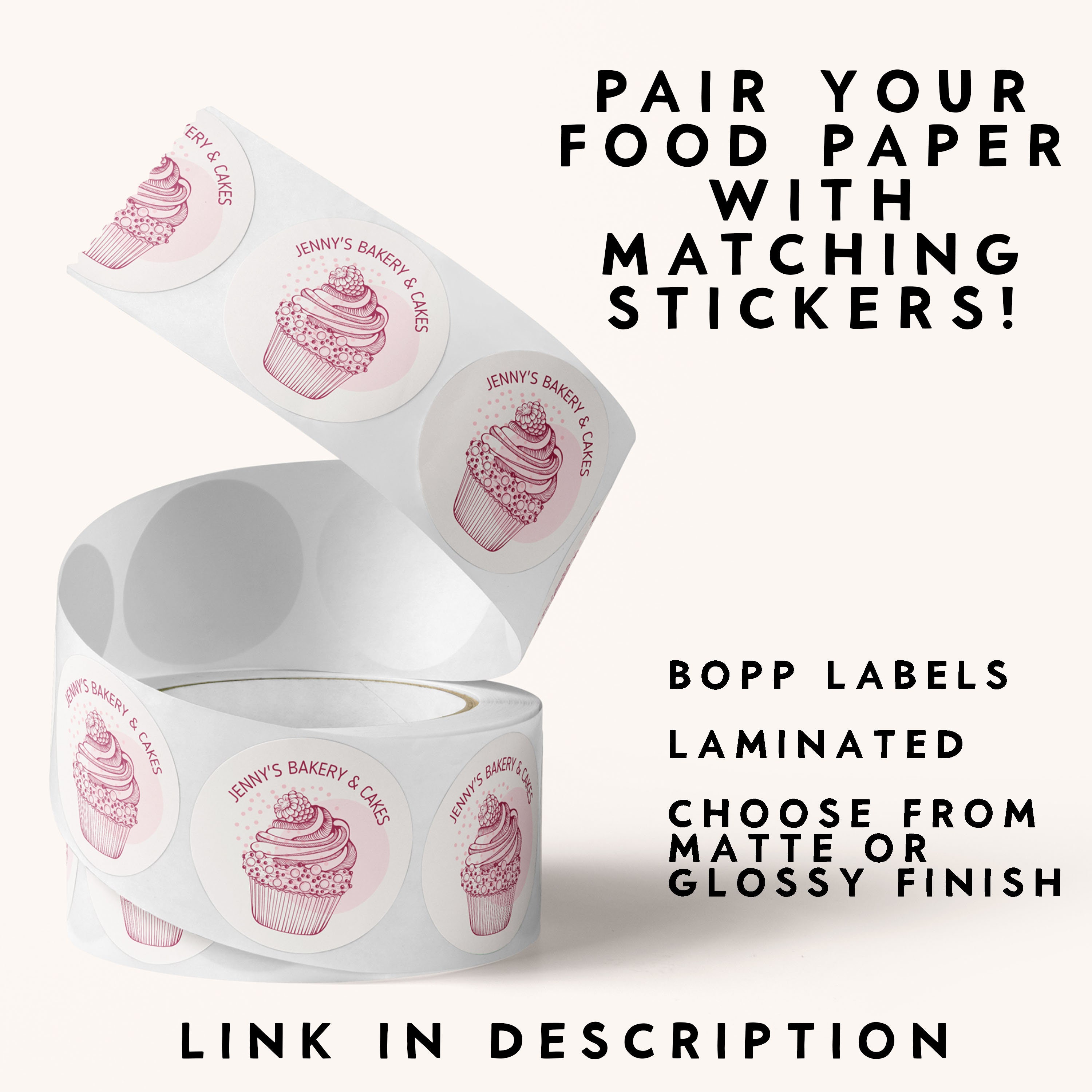 CUSTOM Stickers Roll, Custom Logo Stickers, Custom Label Roll, Personalized  Label Roll, Business Label Roll, Custom Product Label Roll 