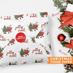 CHRISTMAS Holiday Tissue Paper, Christmas Small Business Packing Tissue Paper, Christmas Gift Wrapping Tissue Paper, Christmas Tissue Paper