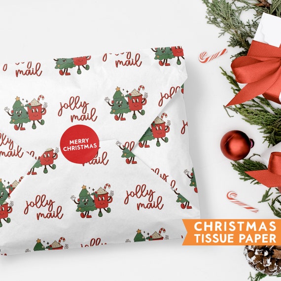 CHRISTMAS Holiday Tissue Paper, Christmas Small Business Packing