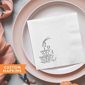 Custom Napkins, Personalized Wedding Napkins, Wedding Cocktail Napkins, Party Napkins, Custom Logo Napkins, Bar Napkins, Custom Event Napkin
