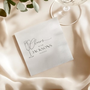Personalized Wedding Napkins, Custom Wedding Cocktail Napkins for Engagement Party, Bridal Shower & Wedding Decor, Wedding Reception Napkins Bild 7