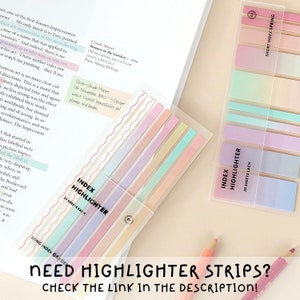 Sticky Notes, Cute Sticky Tabs, Memo Pad, Office and School Supplies, Pastel Journal Index Tabs, Sticky Index Tabs, Book Tabs, Planner Tabs image 9