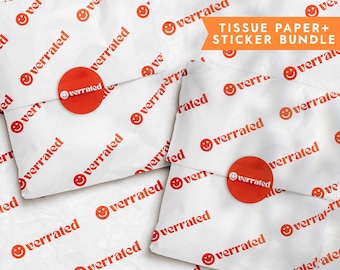 Personalized Tissue Paper and Stickers, Custom Logo Tissue Paper Stickers, Branded Tissue Paper Stickers, Custom Corporate Gifts for Clients