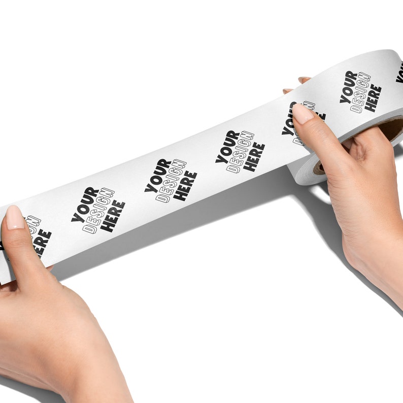 CUSTOM Packaging Tape 100ft Printed Water Activated Tape Etsy