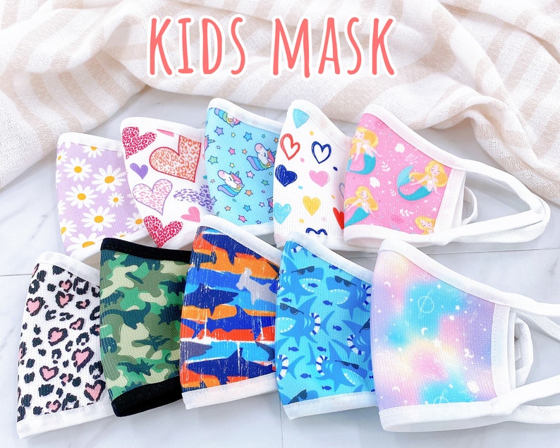 Kids Face Mask, Face Mask Bundle for Kids, Comfortable Mask For Kids, Reusable Mask for Kids, Fabric Kids Mask for School, Made in USA 