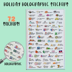 HOLIDAY Planner Stickers, Holiday Stickers, Journal Stickers, Bullet ...