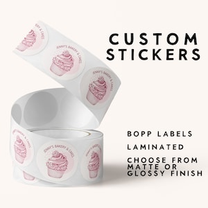 CUSTOM Product Labels Roll, Custom Logo Stickers, Personalized Stickers, Business  Stickers, Thank You Stickers, Bakery Sticker, Bakery Label 