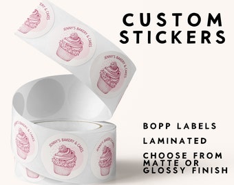 CUSTOM Product Labels Roll, Custom Logo Stickers, Personalized Stickers, Business Stickers, Thank You Stickers, Bakery Sticker, Bakery Label