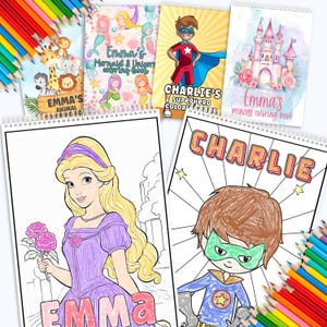 Custom Coloring Book for Kids, Personalized Coloring Book, Personalized Kids Birthday and Christmas Gift, Toddler Busy Book, Travel Activity
