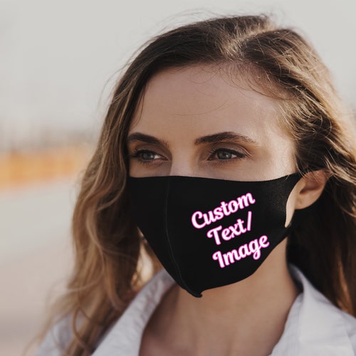 Bulk Custom Face Masks Personalized Face Mask Company Logo Etsy