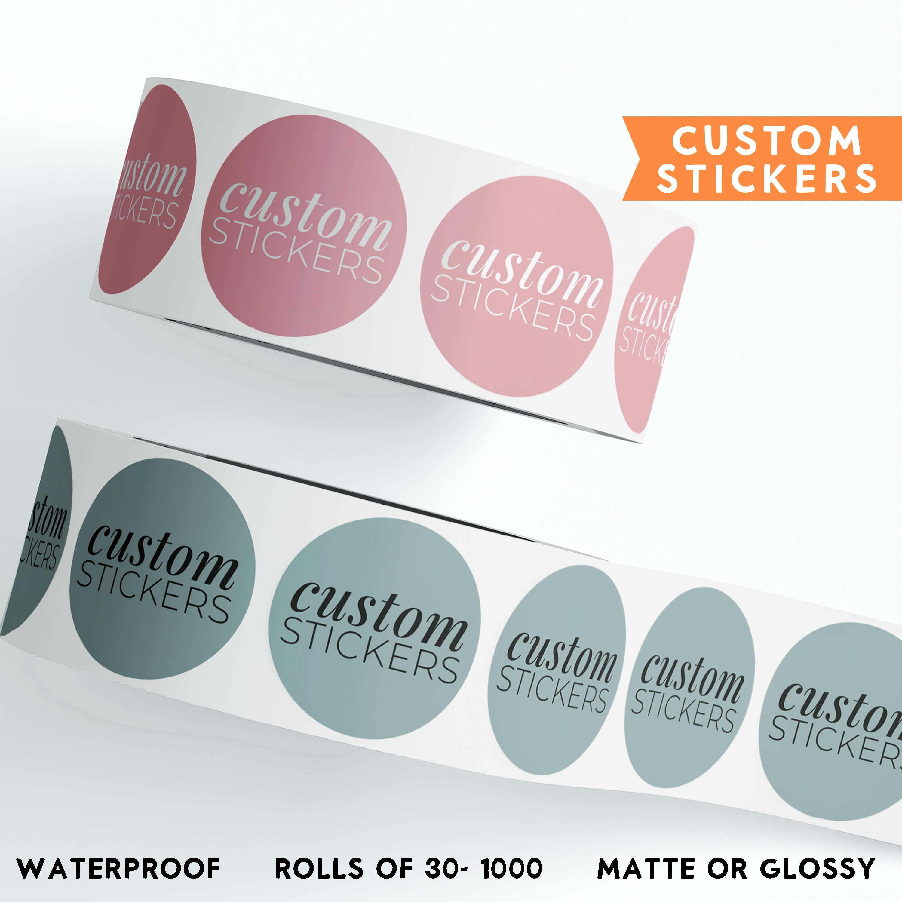 CUSTOM Stickers Roll, Custom Logo Stickers, Custom Label Roll, Personalized Label Roll, Business Label Roll, Custom Product Label Roll