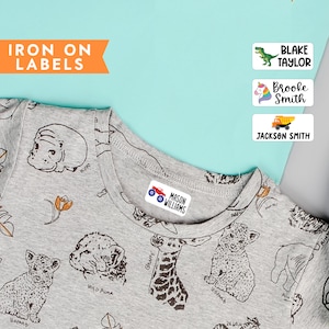 Kids Name Iron on Labels, Daycare Name Labels, Preschool Name Labels, Machine Washable Name Label, Kids Clothing Labels, Back to School Gift
