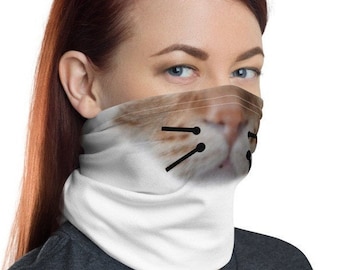 Face Mask, "Whisker Face" Flexible Gaiter