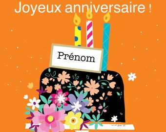 Carte personnalisée d’anniversaire