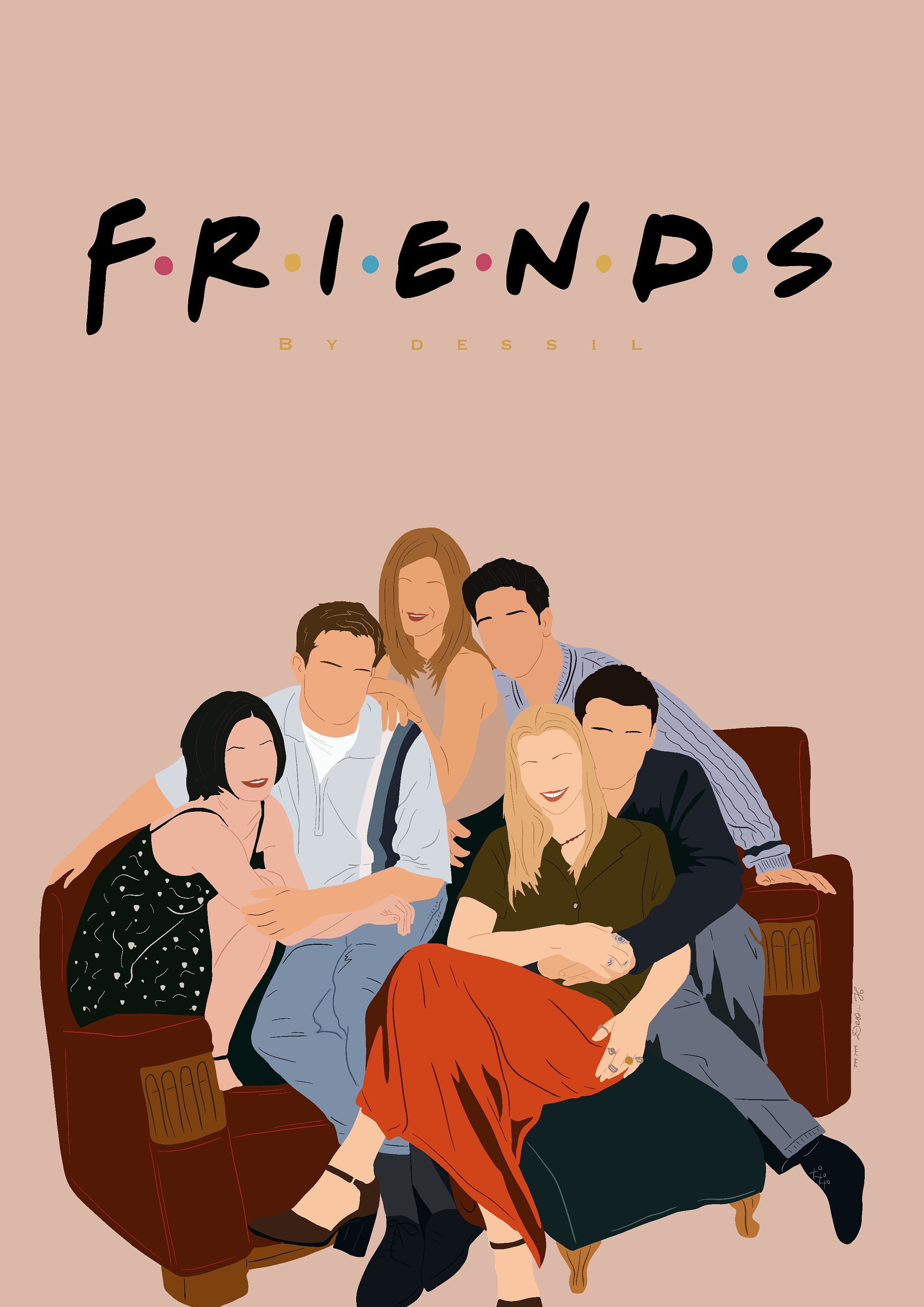 Friends Sofa Poster Etsy