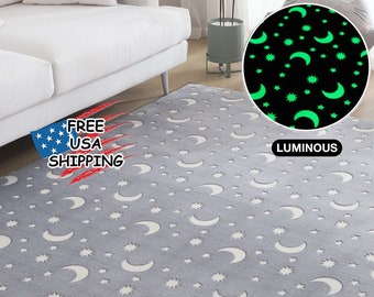 ALAZA Happy Halloween Black Cat Bat Full Moon Area Rug Rugs for Living Room Bedroom 5'3x4' ALAZA Happy Halloween Black Cat Bat Full Moon Area Rug Rugs for Living Room Bedroom 5'3x4'