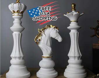 photo Giant Chess Pieces Home Decor chess decor etsy
