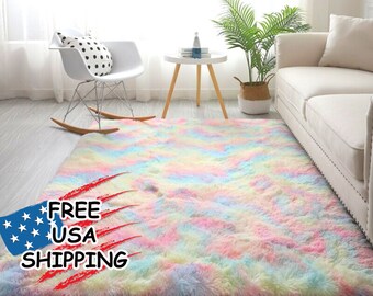 Rainbow Unicorn Horse Area Rug Personalized Super Soft Carpet Decorator Floor Rug Carpets 84 x 60 inch Rainbow Unicorn Horse Area Rug Personalized Super Soft Carpet Decorator Floor Rug Carpets 84 x 60 inch