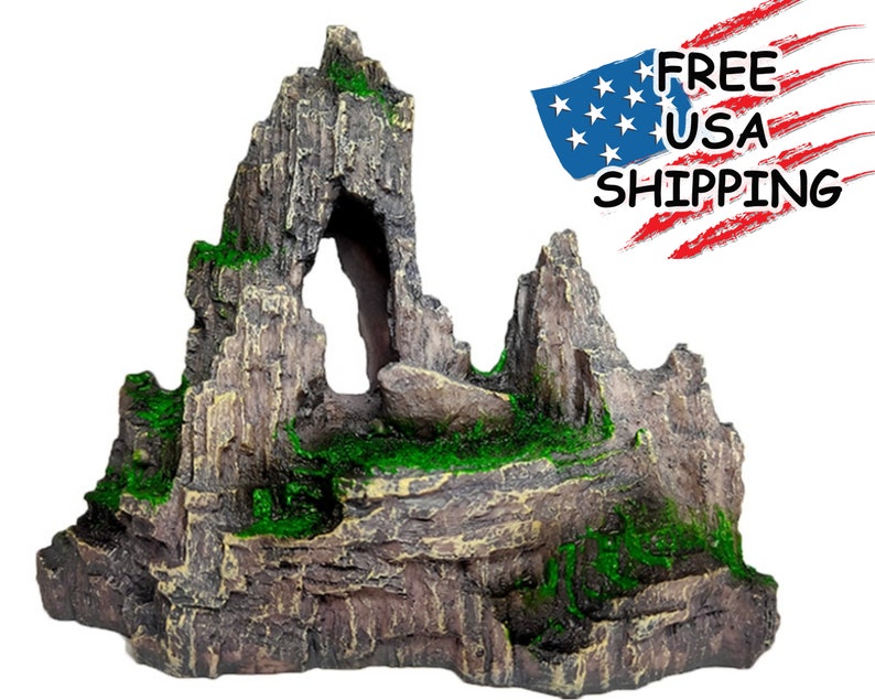 Aquarium Stone Cave Ornament Aquarium Decorations Fish Tank Etsy