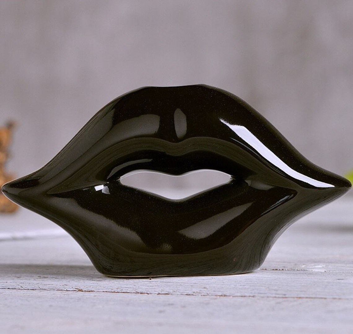 Lips Ceramic Vase Lips flower vase Lips planter Cartoon Lips Etsy