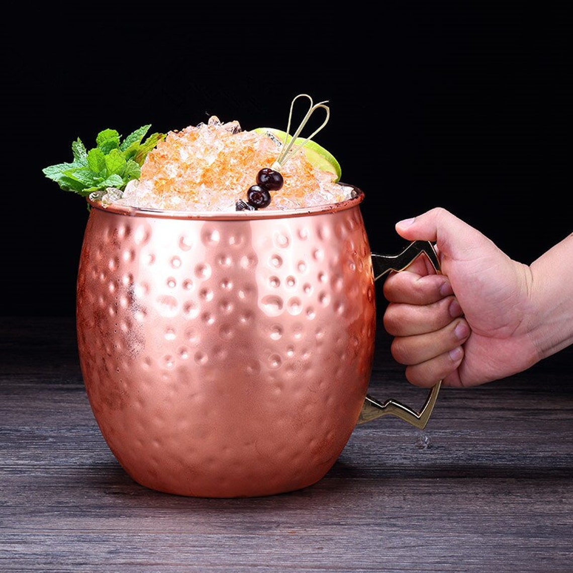 HUGE 170oz Moscow Mule Mug Hammered Copper Mug Pure Copper Etsy