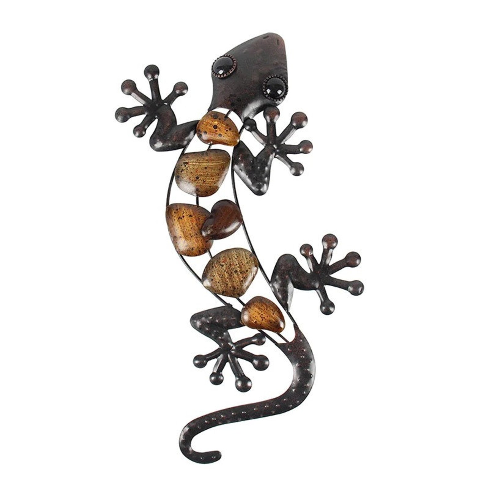 Metal Gecko Wall Decor 15 Lizard Outdoor Wall Hanging Etsy