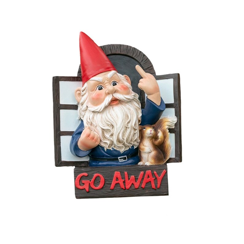 Hilarious Gnome Middle Finger Go Away Yard Decoration Etsy