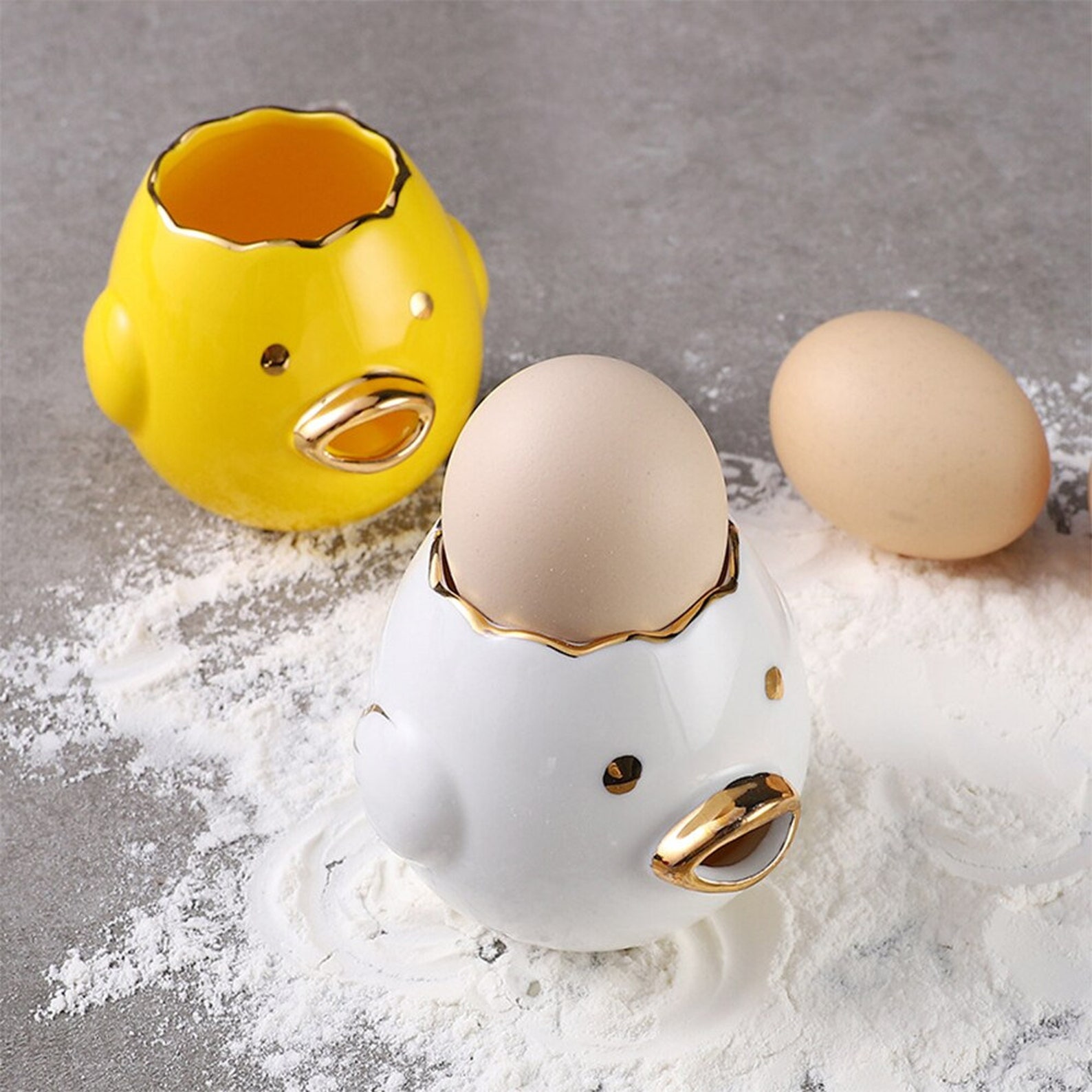 Ceramic Funny Egg Yolk White Separator Divider Holder Egg Etsy