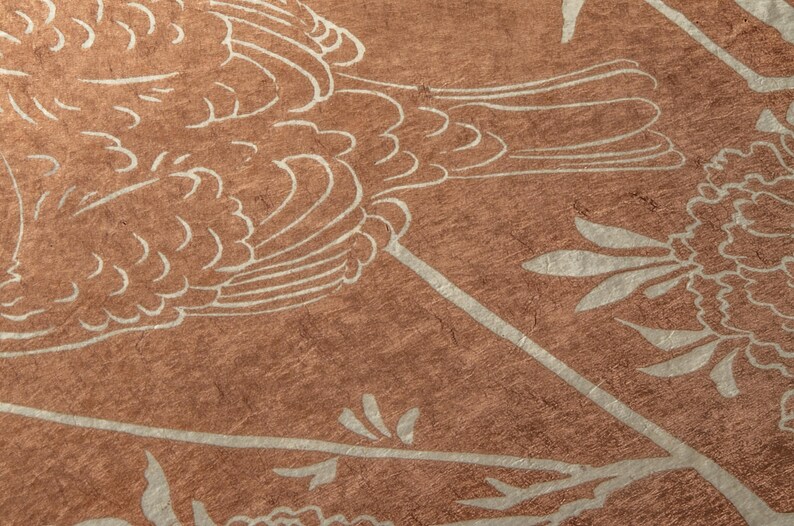 Sparrow copper ink linoprint on Hahnemuhle etched paper