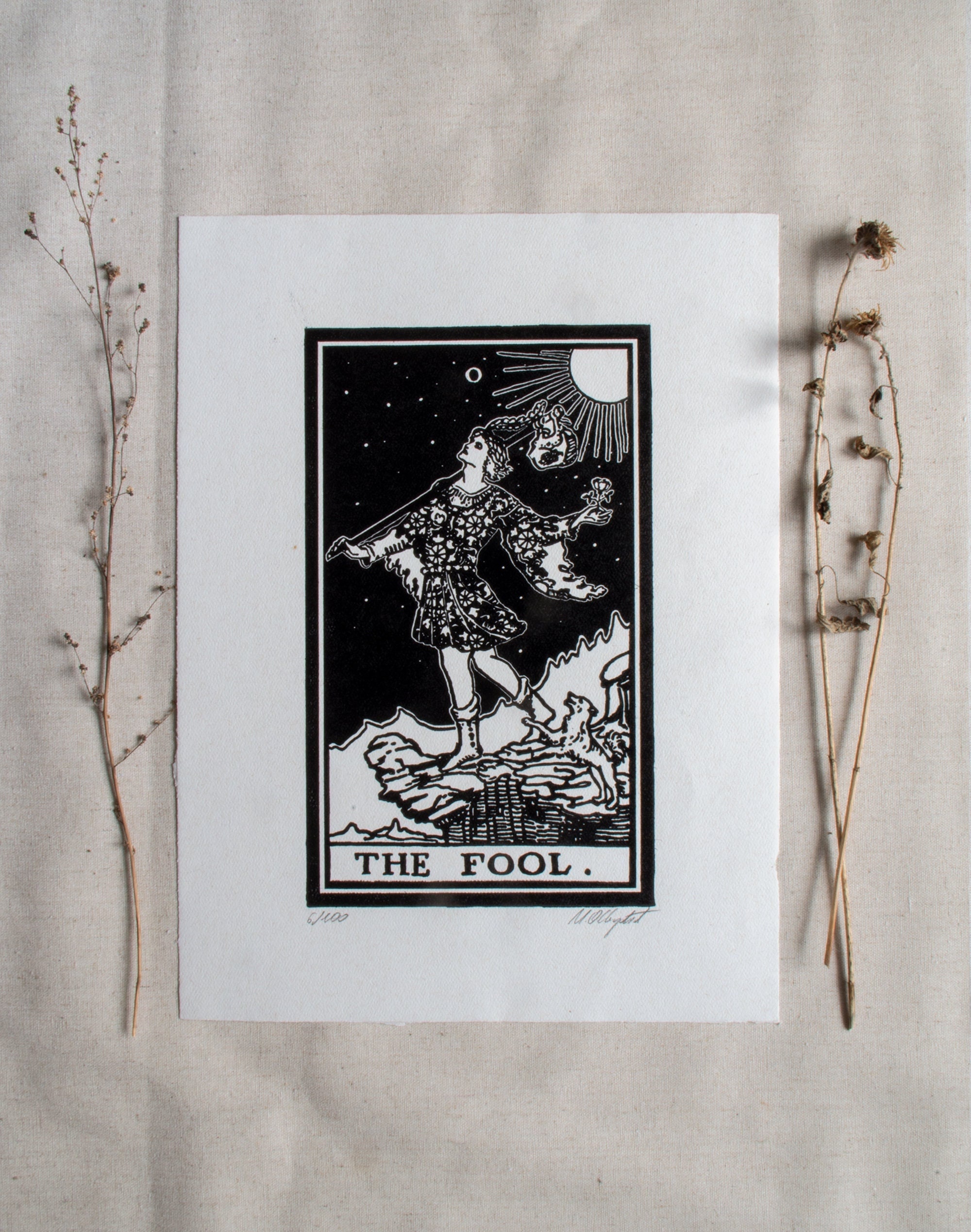 Original Linocut Print 