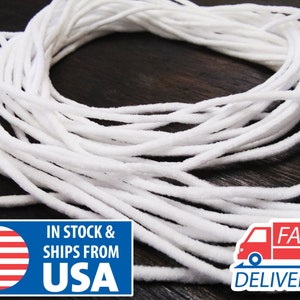 4mm/65.6 FT Elastic Bungee Shock Cord, TuNan Heavy Duty Round Stretch  String Elastic Rope for DIY Crafts - Orange