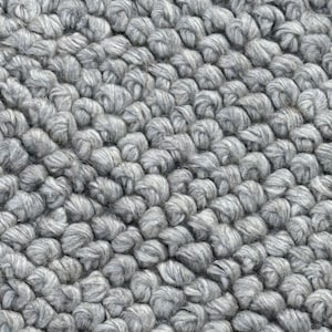 Wool rug, grey, 100% wool, boho rug, bohemian, loop rug, 160x230 cm, chunky knit rug, winter decoration, thick pile