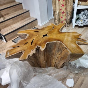 Root Table Solid Coffee Table Teak Wood Side Table Root Wood - Etsy