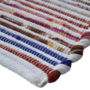 Boho Chic Cotton Rug – Handmade & Versatile Home Decor