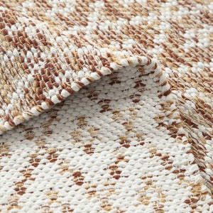 Scandinavisch katoenen tapijt handgeweven kinderkamer tapijt woonkamer tapijt beige tapijt