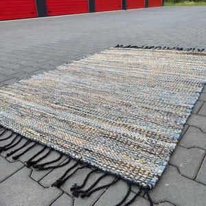 hand woven Jute cotton rag rug boho rugs eco friendly rugs