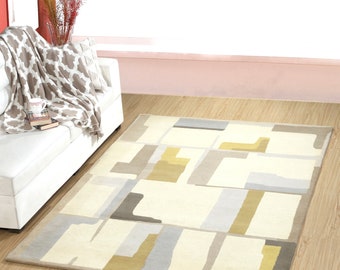 Handmade wool carpet for living room