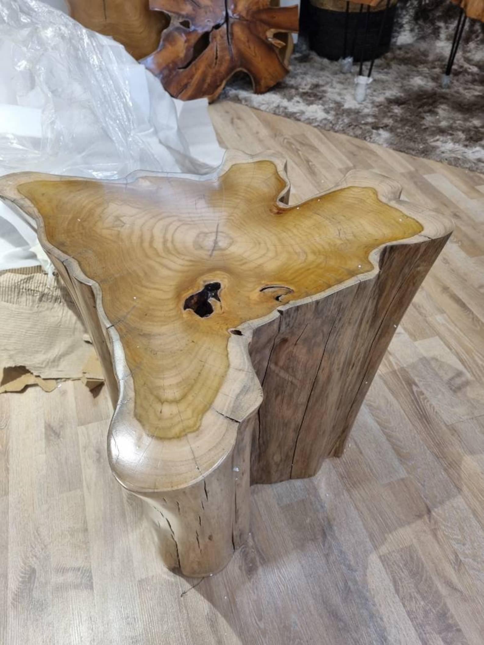 Root Wood Coffee Table Teak Side Table - Teak Table - Teak Table - Teak ...