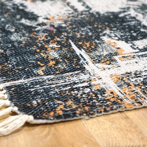 2 x 3 ft handwoven rug for bathroom runner for hallway cotton rug for kitchen runner rug made of cotton