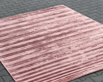 Soft Viscose Rug - Modern solid color silk rug, home decor accent, multiple sizes and colors available.
