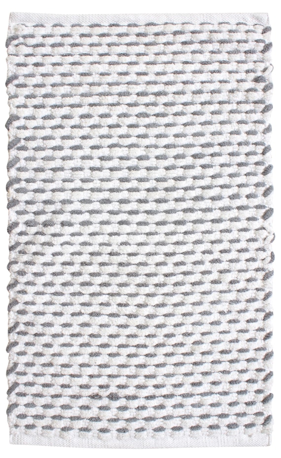 Handgewebter Badezimmer Teppich Läufer waschbar Baumwolle Teppich 50 x 80 cm rechteckiger Läufer heller Teppich