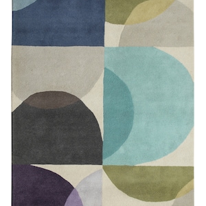 Wool carpet, gray, 100% wool, boho carpet, boho, loop carpet, 140 x 200 cm, chunky knit rug, winter decoration, thick pile