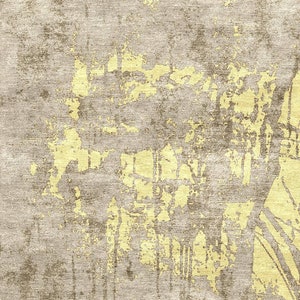 Hand Knotted Indo Tibet Rug - Wool Rug Silk Rug - Ideal for Bedroom, Custom Rug, Wool Rug Living Room