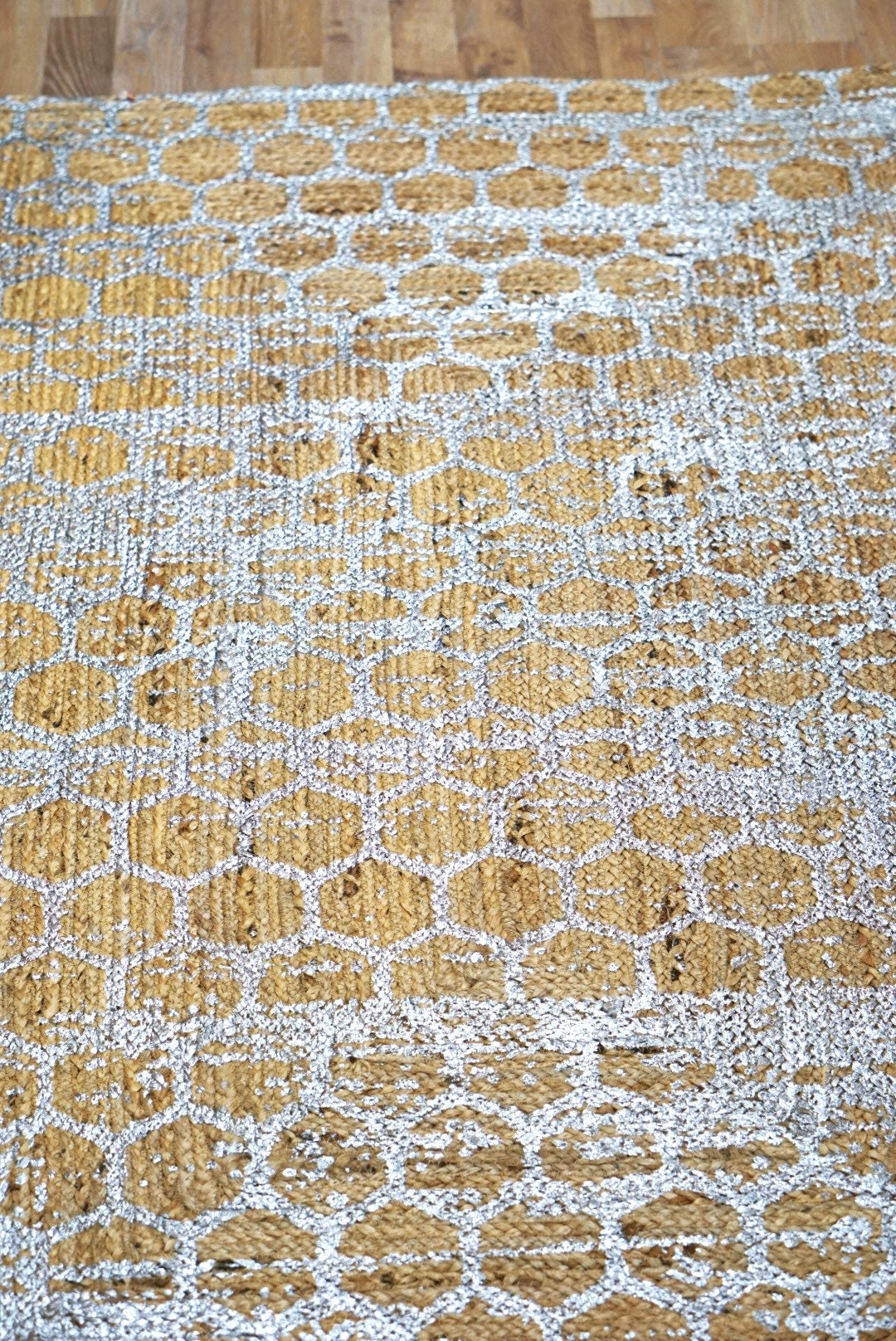 SCHWARZ CREME CHEVRON Geometrischer Handgefertigter