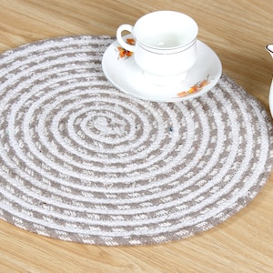 Braided table sets Coaster Set, Coasters, Coasters, Coasters, Office Coasters, Crochet Coasters Set of 6