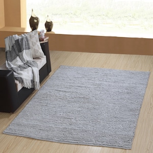 Wool rug, grey, 100% wool, boho rug, bohemian, loop rug, 160x230 cm, chunky knit rug, winter decoration, thick pile